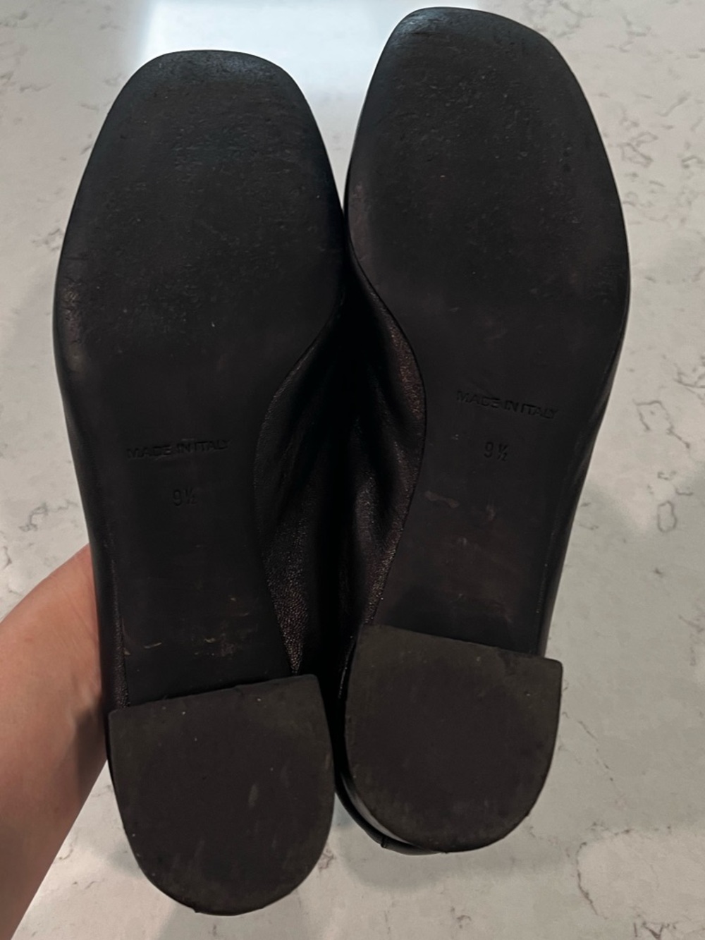 Everlane The Day Heel Black Leather Size 9.5 - Picture 11 of 13
